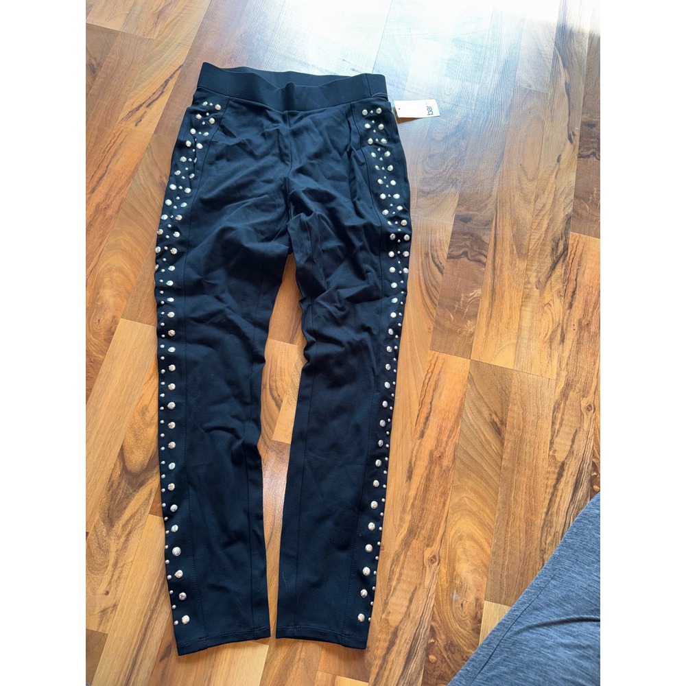 Bar III Studded Legging Women Small Black NEW Silver Stud Embellished Pants rock